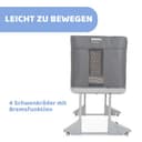 Chicco Next2Me Forever, 3-in-1-Babybett für Neugeborene, Bistellbett, das zu einem Montessori-Bett wird, bis 4 Jahre (22 kg), verstellbare Höhe, gute Luftzirkulation, 4 Räder, inklusive Matratze - 7
