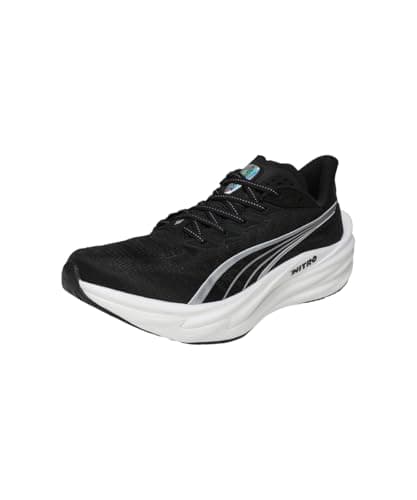 PUMA Mens Deviate Nitro 4 Road Running Shoes Black/White 9 UK