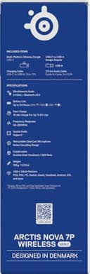 SteelSeries Arctis Nova 7P Wireless Gen 2 - PS5 Headset - Gaming Headset - Mobile App Control - 50+ HR with fast charge - Compatible with PlayStation, PC, Switch & more - Mixable 2.4GHz/Bluetooth - 19