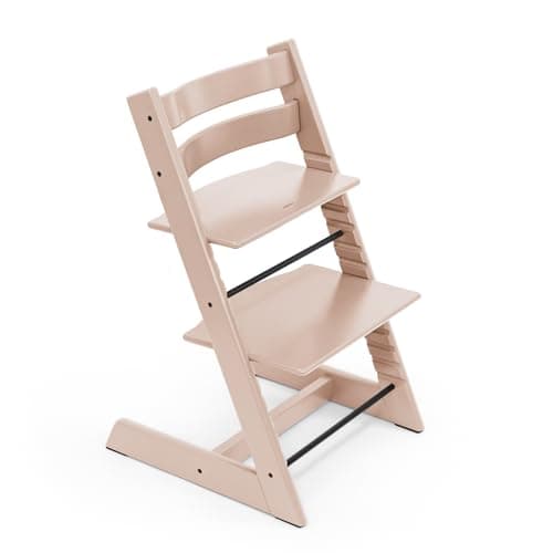 Silla Tripp Trapp de Stokke, Rosa - Silla ajustable, evolutiva para recién nacidos, niños y adultos - Práctica, cómoda y ergonómica - Diseño atemporal