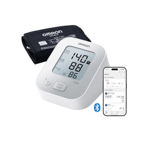 OMRON X2+ Connect Clinically Validated Upper Arm Blood Pressure Monitor with Bluetooth + Free App, Detects Irregular Heartbeats, Universal Cuff 22-42 cm