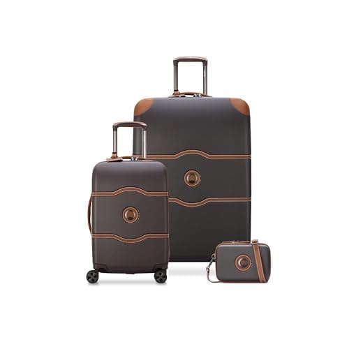 Delsey Paris Chatelet Air 2.0 Hardside Luggage with Spinner Wheels, Chocolate Brown, 2 Piece Set, (20/Backpack)