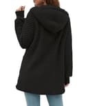 ABINGOO Damen Winterjacke Fleecejacke Lang Kapuzenjacke Teddyjacke Flauschig Plüschjacke Warm Reißverschluss Hoodie Kuscheljacke Wintermantel Mit Taschen(Schwarz,L) - 3