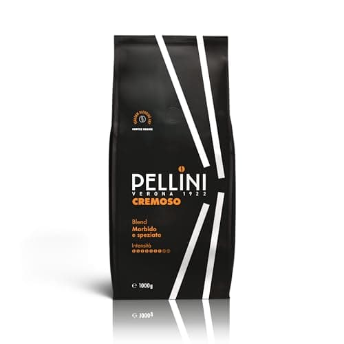 Pellini N.9 Cremoso, Caffè in Grani per Espresso 1kg, Miscela Arabica e Robusta dal Gusto Ricco e Armonioso, Caffè in Chicchi a Tostatura Media