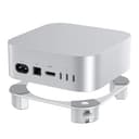 OMOTON Aluminium Stand for Mac mini M4 and M4 Pro, Easily Accessible Power Button, Ventilation & Cooling Desktop Holder Mount, Stable and Non-Slip Stand, Silver - 1