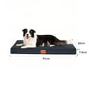 WAVVE Cama Perro Grande Ortopédica 91x69x7.6 cm, Colchon Perro Impermeable Lavable Desenfundable, Colchoneta Perro con Espuma De Caja De Huevos, Irrompible Dog Bed, Gris - 6