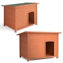 BAKAJI Cuccia per Animali Domestici in Legno di Cipresso, Casetta per Cani e Gatti con Tetto Apribile, Casa da Esterno ed Interno Resistente Alle Intemperie con Tettoia Asfaltata, 116 x 79 x 81 cm - 8