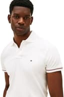Tommy Hilfiger Men Liquid Cotton RWB Cuff Slim Polo MW0MW41612 S/S Polo, White, M - 4