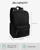 Waterfly Lightweight School Backpack 20L: Casual Daypack Hiking Rucksack for Men Women Work Sports Travel Flight - 2