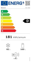 Bomann Kühlschrank mit Gefrierfach | Energieklasse D | 181cm | No Frost | leise 39 dB | Kühl Gefrierkombination No-Frost | 4 Ablagen & 3 Schubladen | 247L Kühlgefrierkombi | KG 7360 inox - 9