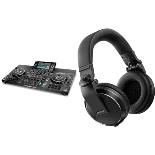 Denon DJ SC LIVE 4 - Console DJ, mixer DJ a 4 canali, streaming da Amazon Music, Wi-Fi, casse & Pioneer DJ – Cuffie Over-Ear Professionali Modello HDJ-X5 | Eccellente Qualità Sonora