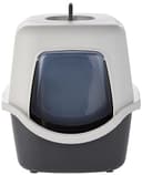 Trixie – Bandeja Higiénica para Gato Vico, 40 × 40 × 56 cm, Gris Oscuro-Gris Claro, con Cubierta, Puerta Abatible y Asa, Fácil Limpieza, Borde Doble Antisalpicaduras - 2