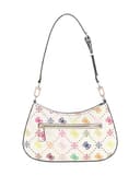 GUESS borsa a tracolla Emelie Logo Top Zip Shoulder Bag Multi Logo bianco - 4