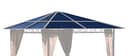 Quick-Star - Tetto di ricambio per gazebo Hardtop, 3 x 3 m, in policarbonato, colore: Marrone - 1