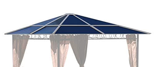 Quick-Star - Tetto di ricambio per gazebo Hardtop, 3 x 3 m, in policarbonato, colore: Marrone