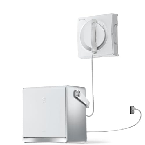 ECOVACS Winbot W2 Pro Omni Robot limpiacristales, con estación multifunción, Carga Durante el Funcionamiento, pulverizador de Agua de Triple Boquilla, protección de 12 Niveles