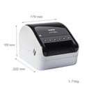 Brother QL1110NWBC - Stampante per etichette professionali da 4" con LAN, Wi-Fi, Bluetooth, 69 etichette al minuto, USB, 300 x 600 dpi, taglio automatico - 6