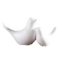 Hoshisea 2 Piezas Pájaro Cerámica Minimalista, Pajaros Decorativos, Figuras Decorativas Modernas Salon, para Mesas de Café, Mostradores, Escritorios(Blanco) - 1