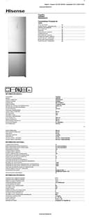 Hisense RB440N4ACD - Frigorífico Combi, Capacidad 336 L con 2metros Alto, Cajón Verduras, 4 Estrellas Congelador, Puerta Reversible, Silencioso 36dB, Inox - 14