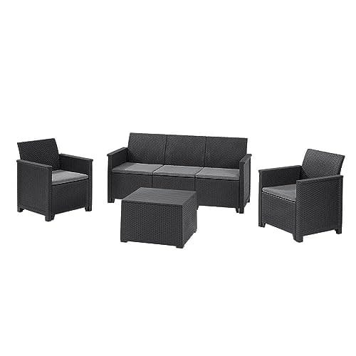 Keter Emma Lounge Set Gartenmöbel Graphit