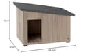 Ferplast ARGO 60 Casetta per Cani in Legno FSC - Tetto Spiovente, Apribile - Trattamento Resina Impermeabile & Anti-UV - Piedi Isolanti - Porta Rifinita - 57,5 x 39 x h 46 cm - 7