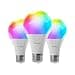 Nanoleaf Essentials 3 Bombillas LED E27 RGBW Inteligentes y Regulables - Luces Led 16M Colores Thread & Bluetooth, Compatible con Google Home Apple Homekit, para Decoración Habitación y Gaming - 1
