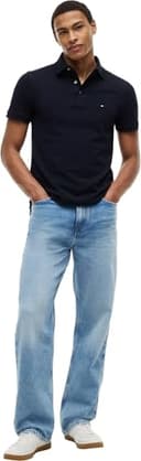 Tommy Hilfiger Maglietta Polo Maniche Corte Uomo 1985 Slim Fit, Blu (Desert Sky), M - 5