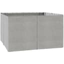 Outsunny 4 Seitenteile für 3x4 m Pavillon mit Haken Seitenwände für Gartenpavillon Partyzelt Polyester Hellgrau 352 x 205 cm - 1