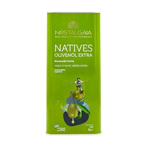 NOSTALGAIA 5 Litres Griechisches Natives Olivenöl Extra – 100% Koroneiki, kaltgepresst, frische Ernte 2024/25, sehr niedrige Säure, Premium Olivenöl, 5L Kanister