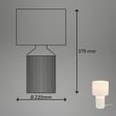 BRILONER - Tischlampe mit Stoffschirm, Kabelschalter, Keramikfuß, Lampe, Nachttischlampe, Tischleuchte, Dekolampe Flur, Bürolampe, Leselampe, Wohnzimmer, Schlafzimmer, 22x37,5 cm (DxH), Weiß - 8