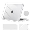 MOSISO Cover Compatibile con MacBook Air 15 Custodia M4 M3 M2 2025 2024 2023 A3241 A3114 A2941, Cover per Macbook Air 15 Pollici M4 M3 M2 Case&Copritastiera&Pellicola&Coaster, Cristallino - 1