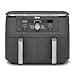 Ninja Dual Zone Digital Air Fryer, 2 Drawers, 6-in-1, Hot Air Fryer, 9.5L, Hot Air Fryer, Max Crisp, Roasting, Baking, Reheating, Dishwasher Safe Baskets, Metallic Grey DZ400EU - 1