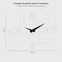 Giallobus - Reloj Geotime - Stone - Madera de MDF - Geotime - 07S_Slate - Reloj de Pared Moderno - Números Adhesivos 3D - Construcción Modular - 6