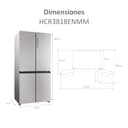 Haier HCR3818ENMM CUBE 83 SERIE 3 Fridge-Freezer / 4 Doors with Stainless Steel Front/Total No Frost/Inverter Compressor/XL-Slim-Line Air Surround - 3