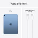 Apple iPad con chip A16: display Liquid Retina da 11'', 128 GB, Wi Fi 6, fotocamera frontale e posteriore da 12MP, Touch ID, autonomia di un giorno intero di batteria — Azzurro - 6