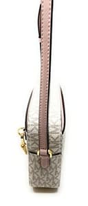 Michael Kors Jet Set East West Chain Crossbody Vanilla MK Powder Blush Pink Bundled with Card Holder in Ballet - 4