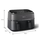 Philips Dual Basket Airfryer 3000 Series, 9L, 2 Drawer Air Fryer, with Breakfast Kit, Rapid Air Technology, Versatile Large Air Fryer for Family, 99% Less fat and Energy Saving, HomeID App (NA350/03) - 11