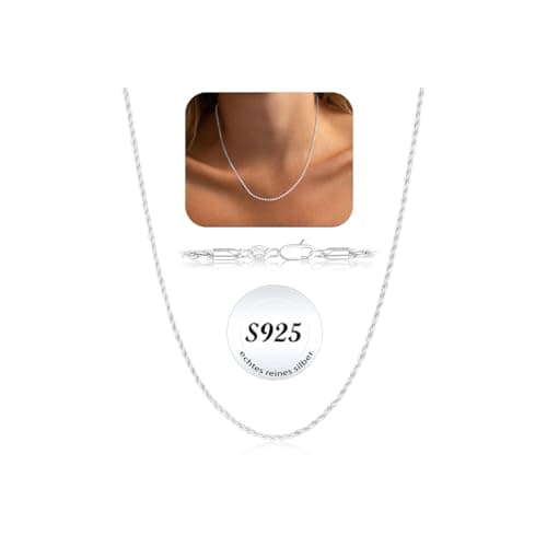 ZOERAY Collana Donna Argento 925 Senza Pendenti Catenina Argento Puro 925 Impermeabile Collane Particolari Lunga Catena Corde Bigiotteria Idee Regalo Natale per Donna Compleanno Amica 40/45/50/55cm