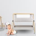 Moby-System Dreemy 3in1 Beistellbett Baby & Reisebett mit Matratze - 7-stufig höhenverstellbar, abnehmbare Seitenwand, 4 Transporträder, für Kinder bis 9 kg - 2