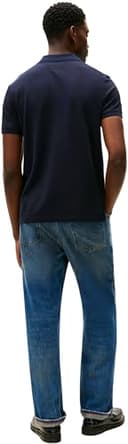 Tommy Hilfiger Men’s Short Sleeve Flag Graphic Pique Regular Fit Polo Shirt, Blue (Desert Sky), M - 2