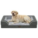 Casa Paw Orthopaedic Waterproof Dog Bed for Extra Large Dogs, Memory Foam, XL Dog Bed with Sides, Egg Crate Foam and Non-Slip Base, Jumbo Dog Couch Bed with Washable - 1