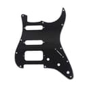 Musiclily Pro 11 Löcher Round Corner HSS Strat Schlagbrett Gitarren Pickguard mit 2 Schrauben Humbucking Pickup Mount für Fender American/Mexican Stratocaster E-Gitarre,3 lagig Schwarz - 1