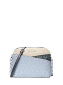 Michael Kors Jet Set Travel Dome Signature Logo Crossbody Bag Ocean Multi - 1