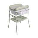 Chicco Cuddle & Bubble Bañera Bebé Ergonómica con Patas y Cambiador con Acolchado y Suave Reductor, Altura Regulable, Cierre Compacto, Organizador, para padres, max. 11 Kg, Gris y verde - 1