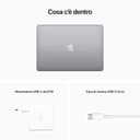 Apple PC Portatile MacBook Pro 2022 con chip M2: display Retina 13", 8GB di RAM, 512GB ​​di archiviazione ​​​​​SSD ​​​​​​​Touch Bar, tastiera retroilluminata; color​​​​​​​ Grigio siderale - 6