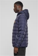 Giacca Invernale da Uomo con Cappuccio, Calda e Trapuntata, Piumino Adatto anche alle Mezze Stagioni Colore: Blu/Bianco/Blu, Taglia: 3XL - 9