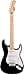 Squier by Fender Sonic Stratocaster Electric Guitar, Maple Fingerboard, White Pickguard, Black, Comes with Free Virtual Lessons - 1