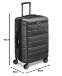 DELSEY PARIS - AIR ARMOUR - Valigia Rigida Media Estensibile - 68x44x32 cm - 77 L - L - Nero - 10