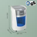 Leitz IQ OptiMax Small Office 350 P5 Micro-Cut Paper Shredder, Unique Bin Rotation Technology, 33% More Bin Capacity, 350 x A4 Sheets In Bin (22L), Shreds 10-8 Sheets (70-80 gsm), 20-Minute Run Time - 7