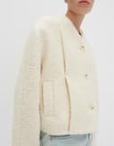 someday Damen Jacke | NISABEL Regular verkürzter Blouson aus Bouclé Soft Cream, 36 - 4